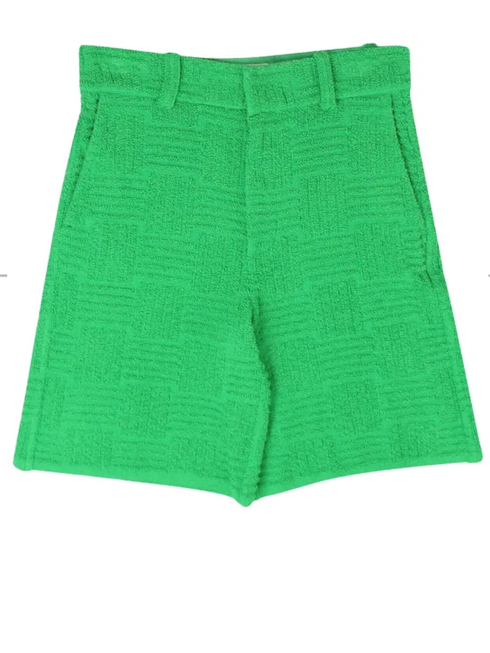 NWT BOTTEGA VENETA Jacquard Toweling  Terry Shorts In Green Size XS